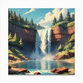 Waterfall Vista  Canvas Print