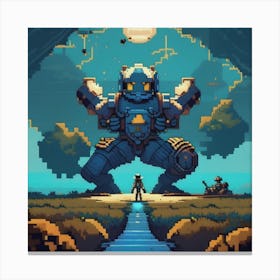 Pixel Art Adventure Canvas Print