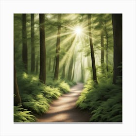 Path In The Forest 9 Canvas Print