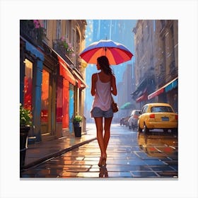 Rainy Day In Paris 1 Canvas Print