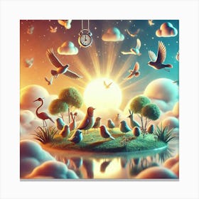 Birds In The Sky 2 Canvas Print