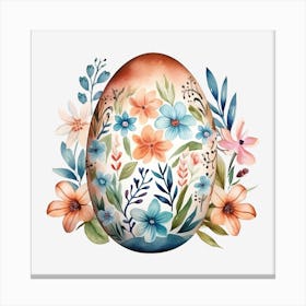 Watercolor Easter Egg Canvas Print