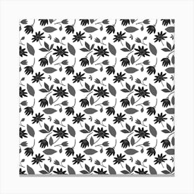 Black Flowers Canvas Print