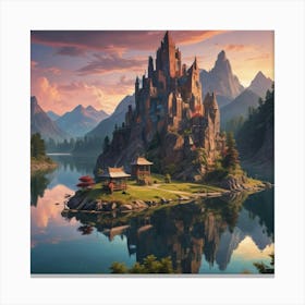 Asian Castle Canvas Print