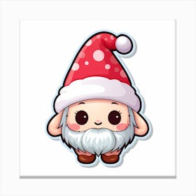 Santa Gnome Canvas Print