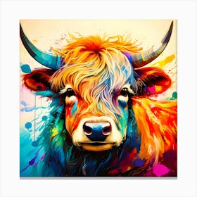 Daisy, Highland Cow No.5 Canvas Print