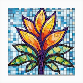 Stained Glass Flower Canvas Print