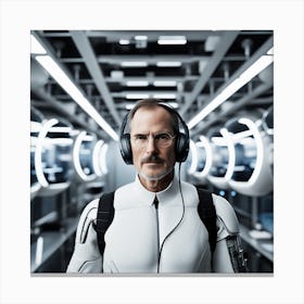 Futuristic Man With Headphones 2 Canvas Print