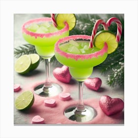 Valentine'S Day Margaritas 1 Canvas Print