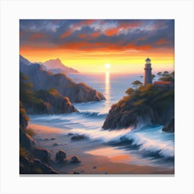 Landscape Painting Hd Hyperrealistic 6 Canvas Print