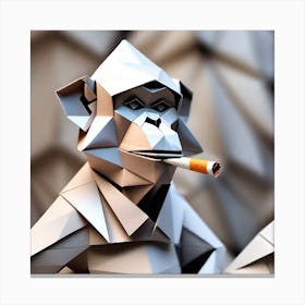 Origami Monkeys Canvas Print