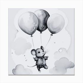 Mouse With Balloons 2 Canvas Print