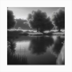 Black And White Painting 7 Canvas Print