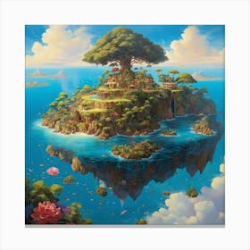 Island In The Sea Canvas Print