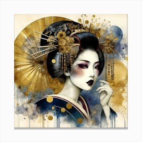 Japan Traditional Geisha Illustration By Ad 36 Canvas Print