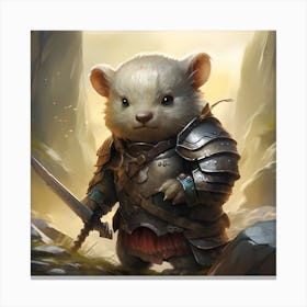 Rat In Armor Canvas Print