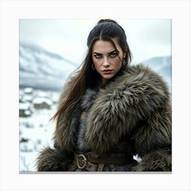 Viking Woman Portrait 2 Canvas Print