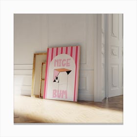 Nice Bum - Pink Canvas Print