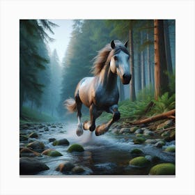 Horse In The Forest 2 Canvas Print