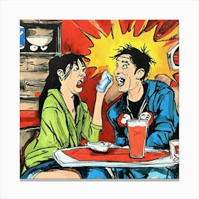 Slice Of Life Comedy Comic Art Painting Canvas Print