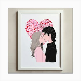 Valentine'S Day Kiss Canvas Print