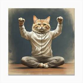 Yoga Cat 2 Canvas Print