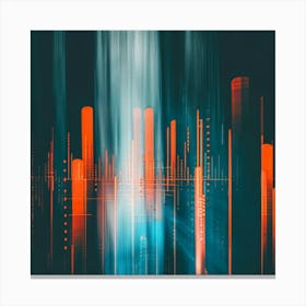 Abstract Cityscape With Lights Canvas Print