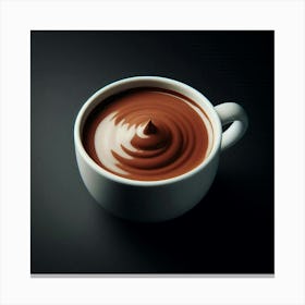 "Cup of Decadence: Indulging in the Richness of Chocolate Canvas Print