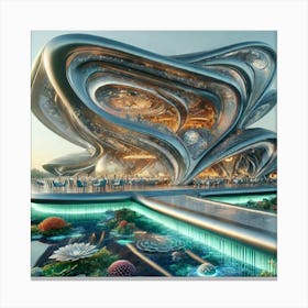 Ethereal Nexus Architecture Canvas Print