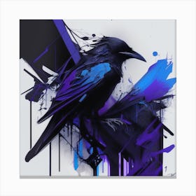 Purple Raven Canvas Print