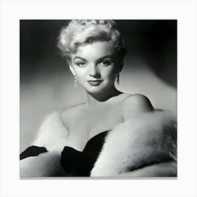 Marilyn Monroe Portrait Vintage Canvas Print