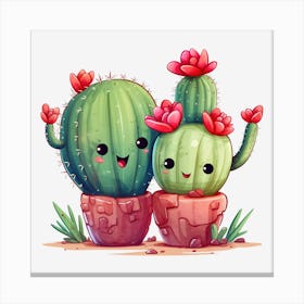 Cute Cactus 1 Canvas Print