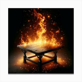 Fire Table Canvas Print