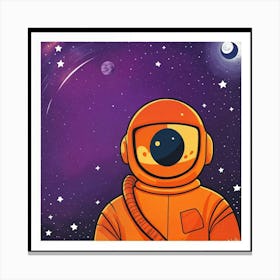 Astronaut In Space Canvas Print