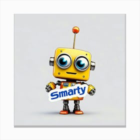 Smarty Robot Canvas Print