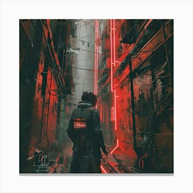 Moody Cyberpunk Scene Canvas Print