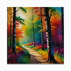 Colorful Nature Painting Art Print 0 Canvas Print