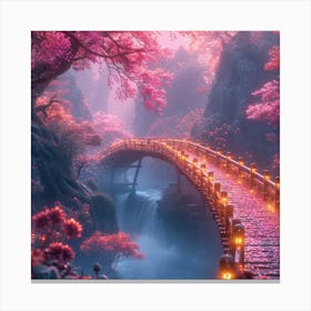 Bridge In The Forest Canvas Print