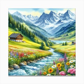 Valley Of Flowers Canvas Print