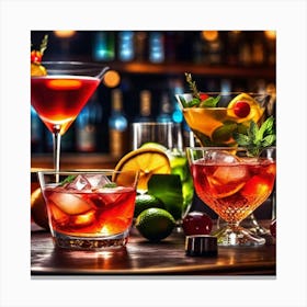 Cocktail Bar Canvas Print