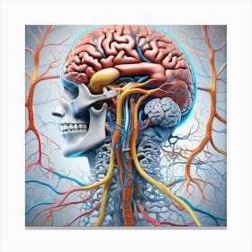 Human Brain And Spinal Cord 6 Canvas Print