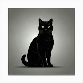 Black Cat Wall Decoration Canvas Print