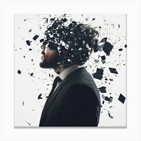 Man With A Broken Head Canvas Print