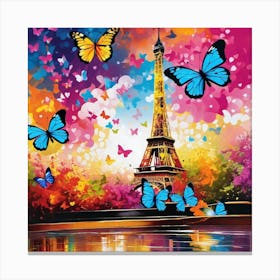 Paris With Butterflies 133 Canvas Print