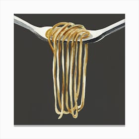 Spaghetti Fork Pasta Art Print Art Print Painti(2) Canvas Print