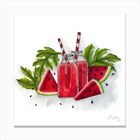 Watermelon Drink Canvas Print