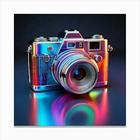 Firefly Futuristic Iridescent Camera With Vibrant Reflections 79096 Canvas Print