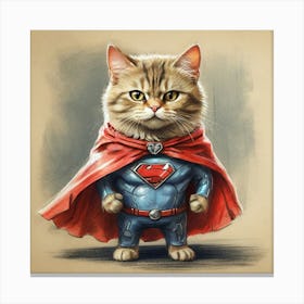 Superman Cat 9 Canvas Print