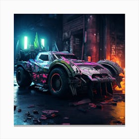 Igiracer Painting 3d Batman Next To Batmobile In Apocalyptic Ne 92907187 0674 485c 9c73 F1d8967c3848 Canvas Print