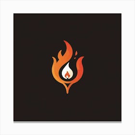 Flame Logo Art Print Canvas Print